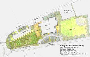 Sketch of Reorganized Access and Parking at the School